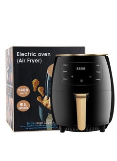 Generic Air Fryer with 6 Liter Capacity, 1400Watt, Air Fry, Roast, Reheat, Dehydrate, Air Crisp Technology with 200℃ for hot, crispy results in just minutes, Nonstick Basket & Crisper Plate, Black  - Image 5