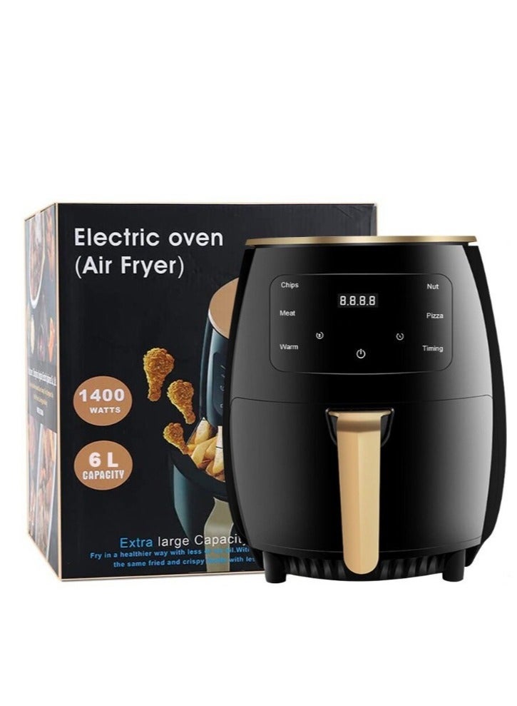 Air Fryer with 6 Liter Capacity, 1400Watt, Air Fry, Roast, Reheat, Dehydrate, Air Crisp Technology with 200℃ for hot, crispy results in just minutes, Nonstick Basket & Crisper Plate, Black  - Image 5