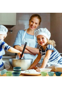 Excefore Silicone Baking Cup The Kitchen Reusable Cups Cake Molds- Non-Toxic, BPA Free, Dishwasher Safe (12 Pack)  - Image 3