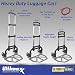 Ultimaxx Professional HeavyDuty 150 Pound lb Capacity Aluminum Folding Hand TruckLuggage Cart BlackSilver with Adjustable Handle Folding Away Wheels and Bungee Cord - Image 2