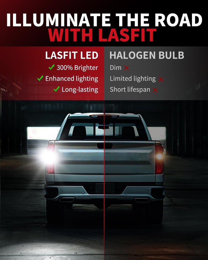 LASFIT 921 W16W LED Reverse Backup Light Bulbs for 2014-2022 2023 2024 2025 2026 Silverado 1500 2500 3500 HD, 6000K Cool White Super Bright OEM Replacement, 2 pcs - Image 4