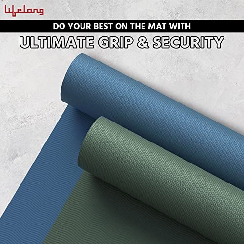 Lifelong LLYM71 Yoga mat for Women & Men EVA Material 4mm Anti-Slip Mat for Workout|Exercise Mat For Home Gym | Yoga Mat-For Gym-Workout and Yoga Exercise I Green - Image 4