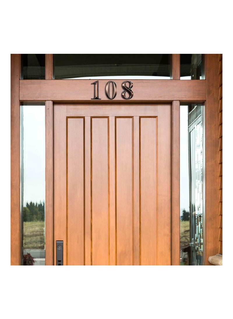 3D Mailbox Numbers 0-9 Self-Adhesive 2 Inch Address Number Stickers | Waterproof and Durable | Easy to Install | Ideal for Home, Office, and More (Bronze,10 Pieces)
