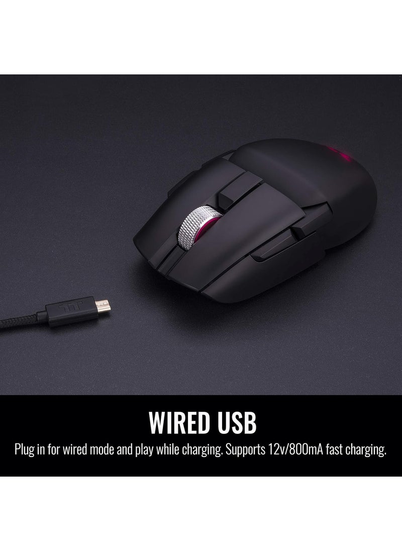 Thermaltake Thermaltake Argent M5 Wireless 168M RGB Color Gaming Mouse 6 Customizable Dynamic Lighting Effects Pixart PMW3335 Optical Sensor DPI Adjustments Up to 16000 GMOTMFHYOOBK01  - Image 5