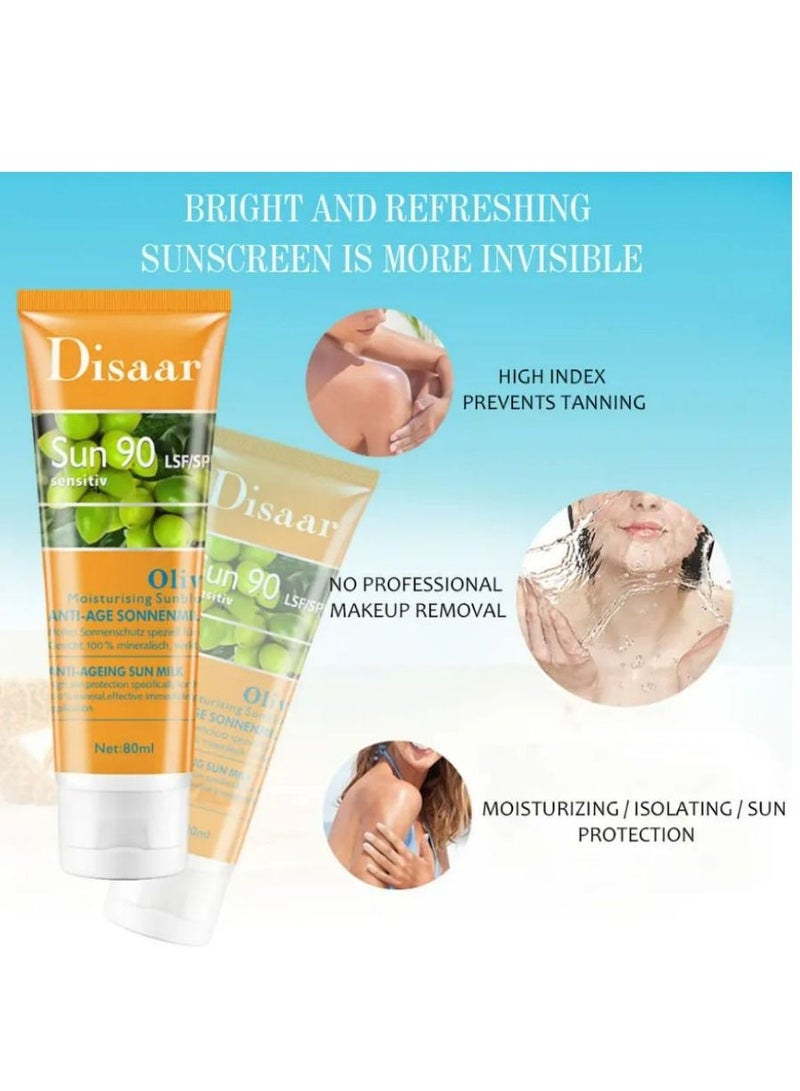 Disaar Olive Moisturizing Sunscreen, Anti-Aging 80 ml - Image 2