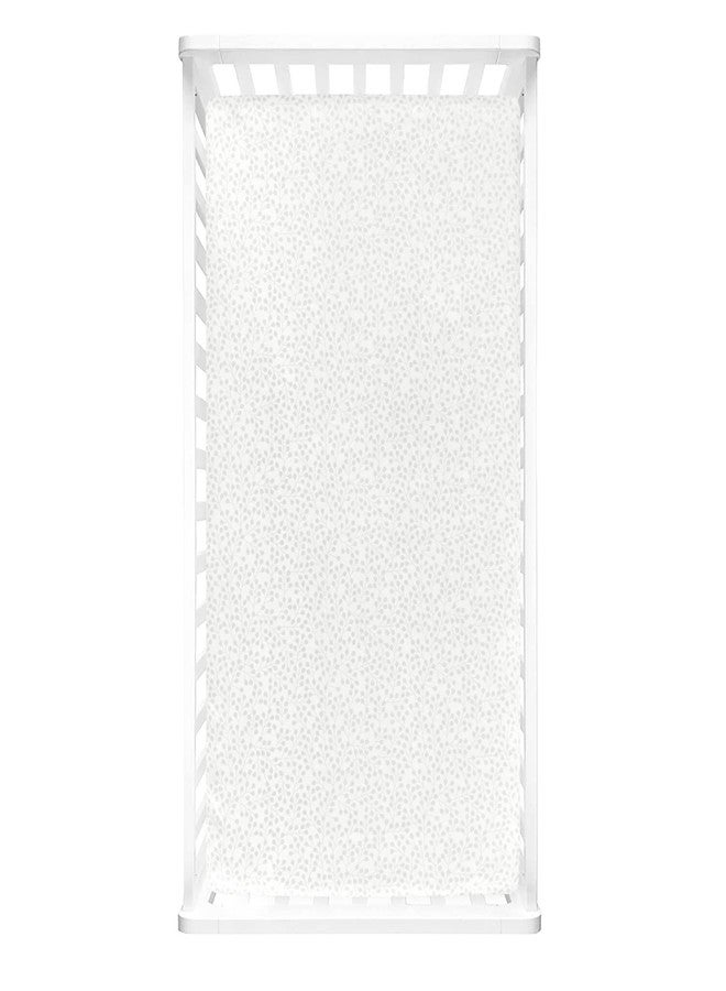 Lush Decor Farmhouse Leaf Branch Soft & Plush Fitted Crib Sheet, 52"x 28", Neutral - Image 2