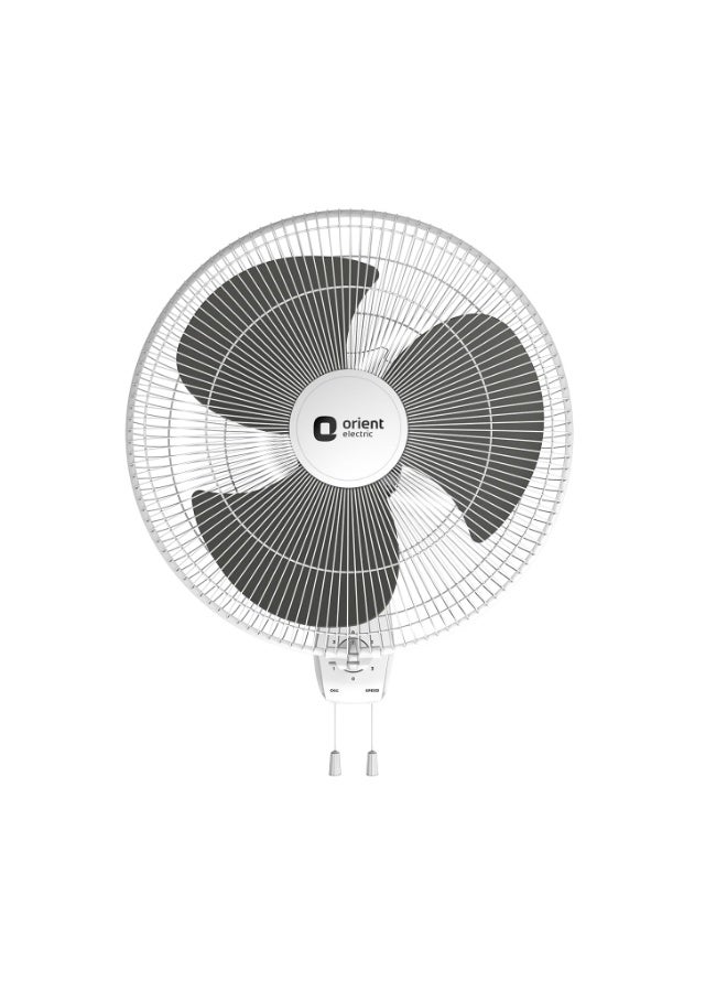 Orient Electric Wall 97 | High Speed Wall Fan for Home | 100% Copper Motor | 90 Degree Oscillation with Tilt Mechanism | 3 Speed Pull Cord | Thermal Overload Protection | Military Grade Guard | Grey - Image 1