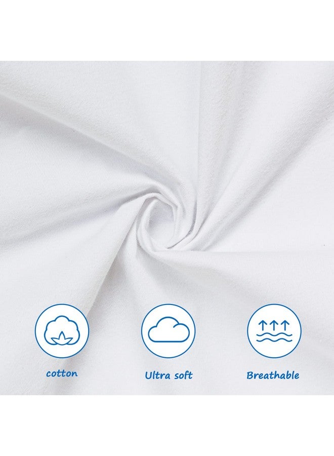 Coldwind Organic Cotton Changing Pad Cover, Diaper Changing Table Pad Covers 2 Pack, Jersey Knit Super Soft & Stretchy Cradle Sheets for Baby Boys Girls, 32" x 16" x 4", White - Image 3