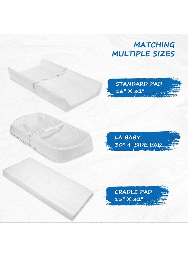 Coldwind Organic Cotton Changing Pad Cover, Diaper Changing Table Pad Covers 2 Pack, Jersey Knit Super Soft & Stretchy Cradle Sheets for Baby Boys Girls, 32" x 16" x 4", White - Image 5