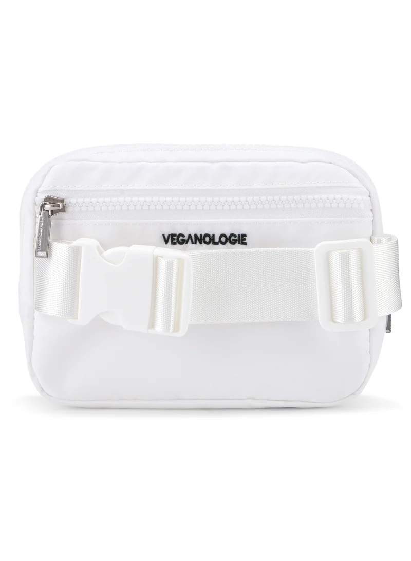 Veganologie Echo Everyday Belt Bag in White Made from 2.9 Recycled Plastic Bottles