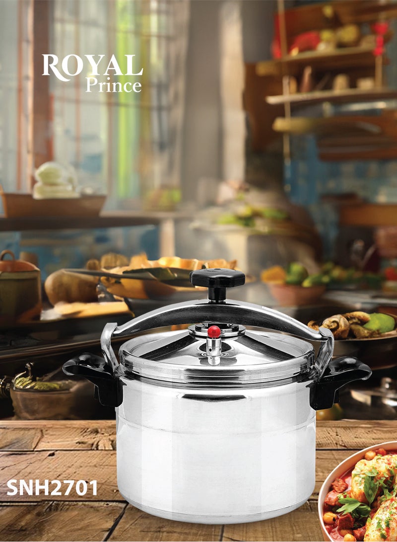 الأمير الملكي رويال برنس قدر ضغط المنيوم سعة 15 لتر عربي SNH2701 لون فضي - Image 2