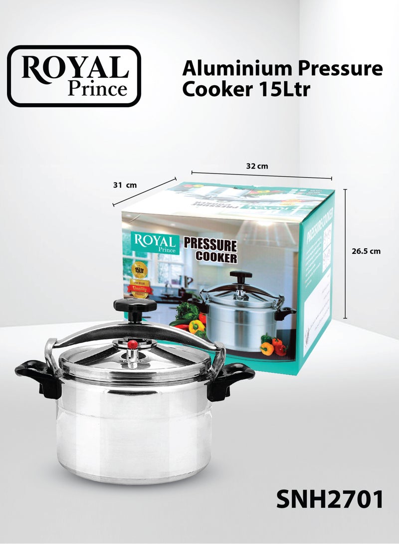 الأمير الملكي رويال برنس قدر ضغط المنيوم سعة 15 لتر عربي SNH2701 لون فضي - Image 5