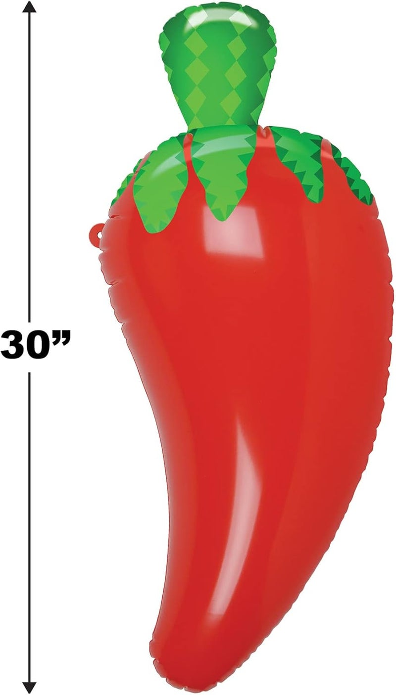 Beistle Large Inflatable Chili Pepper Decoration Blow Up Hanging Spicy Party Decor for Mexican Themed Parties Chili Cook Off Cinco de Mayo Fiesta 30 - Image 2