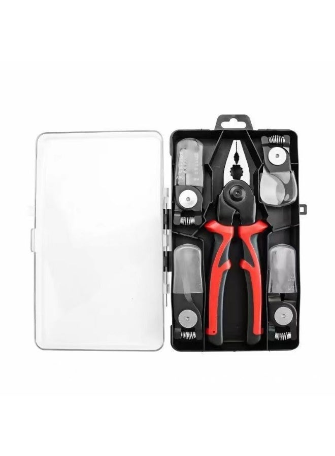 5 in1 Multifunctional Wire Stripper Kit Interchangeable Pliers for Crimping Cutting Durable Ergonomic Electrician Tool - Image 2