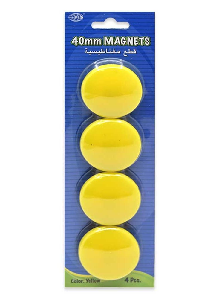 FIS Colored Magnet, Non Transparent Yellow Color, Pack Includes 3 Sets (20mm set, 30 mm set,  40 mm set) -FSMI203040YL/3 - Image 2