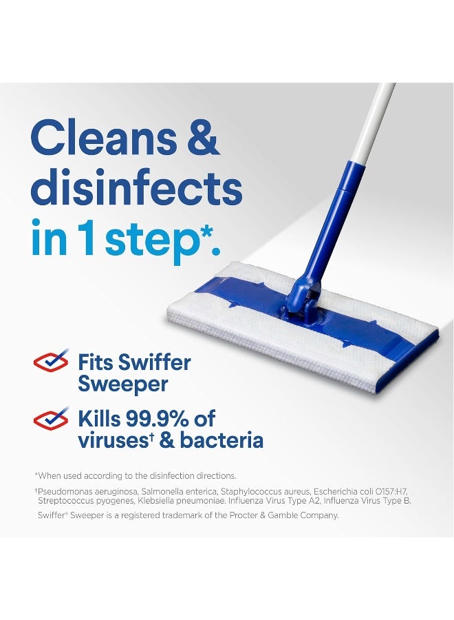 Clorox Clorox Disinfecting Wet Mopping Cloths, Disposable Mop Heads, Multi-Surface Floor Mop, Rain Clean Scent, 24 Wet Refills (Pack of 2)  - Image 3
