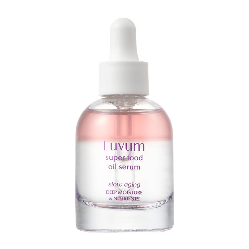 Luvum Slow Aging Super Food Oil Serum 1.01 fl. oz - Superfood Oil Serum - Anti-Aging & Hydration - Enhances Elasticity & Radiance - Nutrient-Rich Moisturizing Blend - Korean Skin Care
