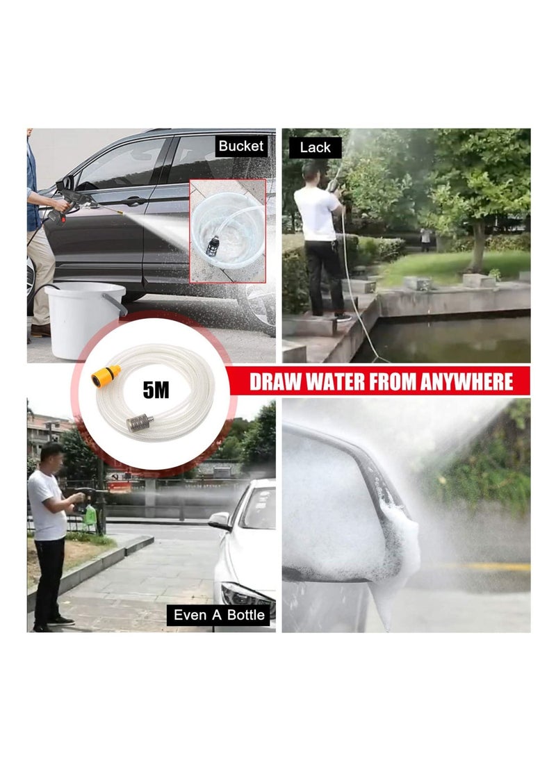 24 V Cordless Portable Washer Electric High Pressure Cleaner Machine 200W 30Bar Lithium Handheld Car Cleaning Device With Foam Generator Nozzle Water Pump  - Image 2