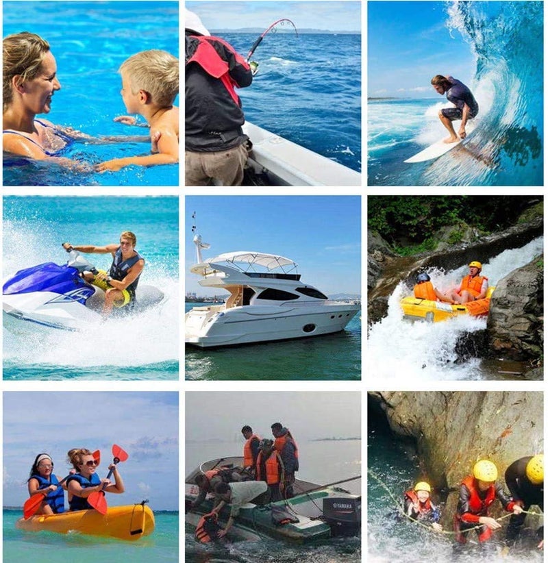 Matiko Polyester Safety Adult's Life Jacket, Life Saving Jacket for Swimming Guard, Drifting Boating (Blue) - Image 3