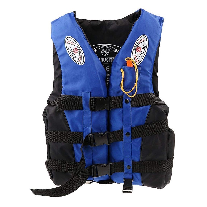 Matiko Polyester Safety Adult's Life Jacket, Life Saving Jacket for Swimming Guard, Drifting Boating (Blue) - Image 2
