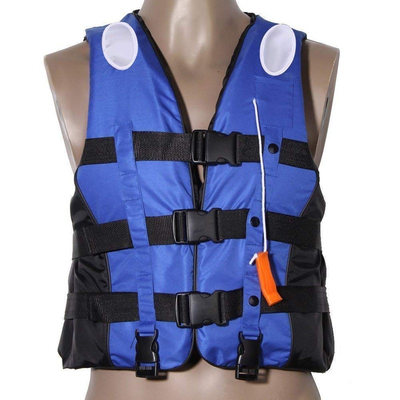 Matiko Polyester Safety Adult's Life Jacket, Life Saving Jacket for Swimming Guard, Drifting Boating (Blue) - Image 1