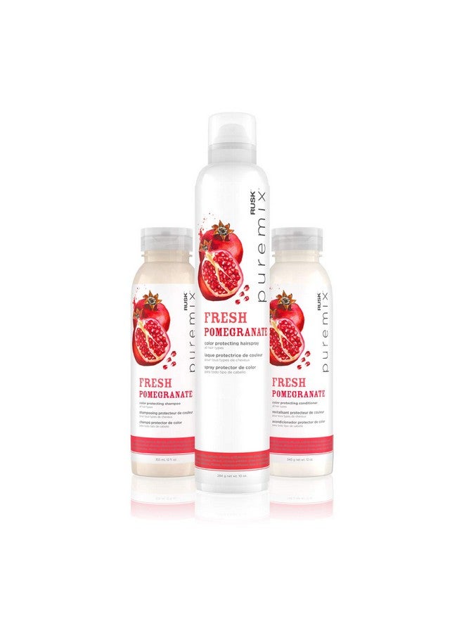 Rusk Puremix Fresh Pomegranate Color Protecting Conditioner For All Hair Types 12 Oz. Prolong Color Radiancy And Shine Reduces Dryness And Breakage Crueltyfree - Image 3