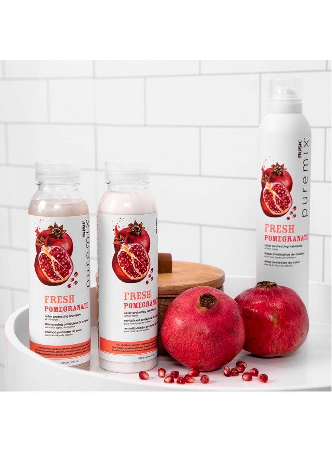 Rusk Puremix Fresh Pomegranate Color Protecting Conditioner For All Hair Types 12 Oz. Prolong Color Radiancy And Shine Reduces Dryness And Breakage Crueltyfree - Image 4