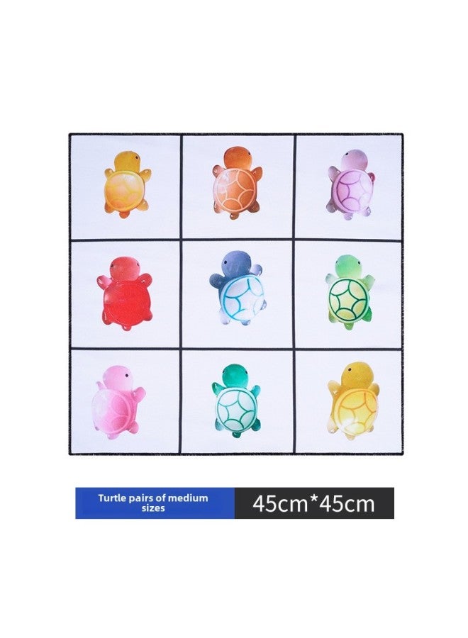 Hundred Patch Cloth Camera Liner Bag Magic Folding Cloth Micro Single SLR Lens Wrapping Cloth Bag Storage Protection Cosmetic Bag-Colour:Colorful Turtle-Size:45cm*45cm (common Size For Cosmetic Bags)  - Image 1