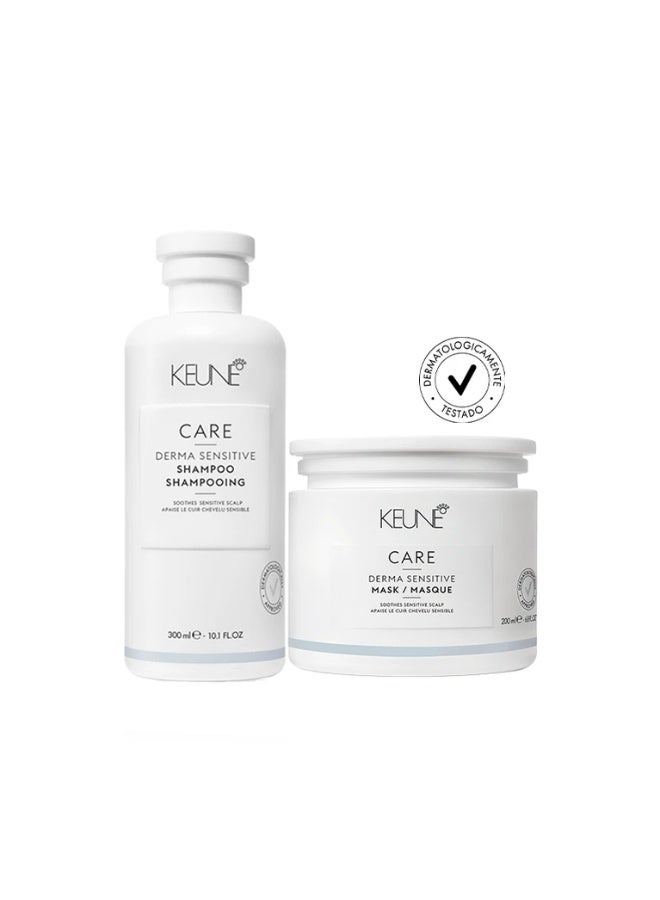 كين مجموعة كيون كير ديرما سينستيف لفروة الرأس الحساسة (شامبو 300 مل + ماسك 200 مل) - Image 1
