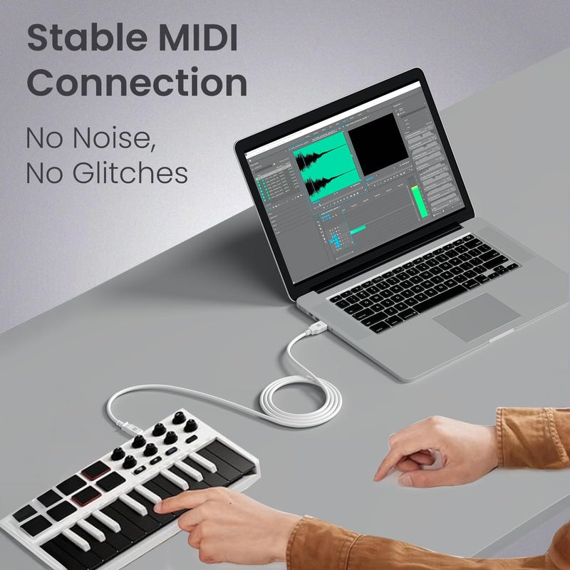 Portronics PrintLink 1.5 Printer Cable with USB Type-A to USB Type-B Male Connectors, 1.5 Meters / 5 Ft Long, High-Speed Transfer Cord for Printers & Scanners (White) - Image 4