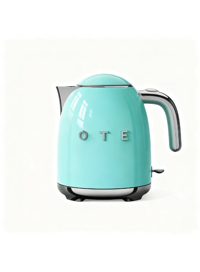 OTE 800ml Retro Electric Kettle, Medical Grade SUS316 Stainless Steel Inner Liner, Double-Layer Anti-Scald, Ergonomic Handle & Bionic Seagull Spout Mint green - Image 1