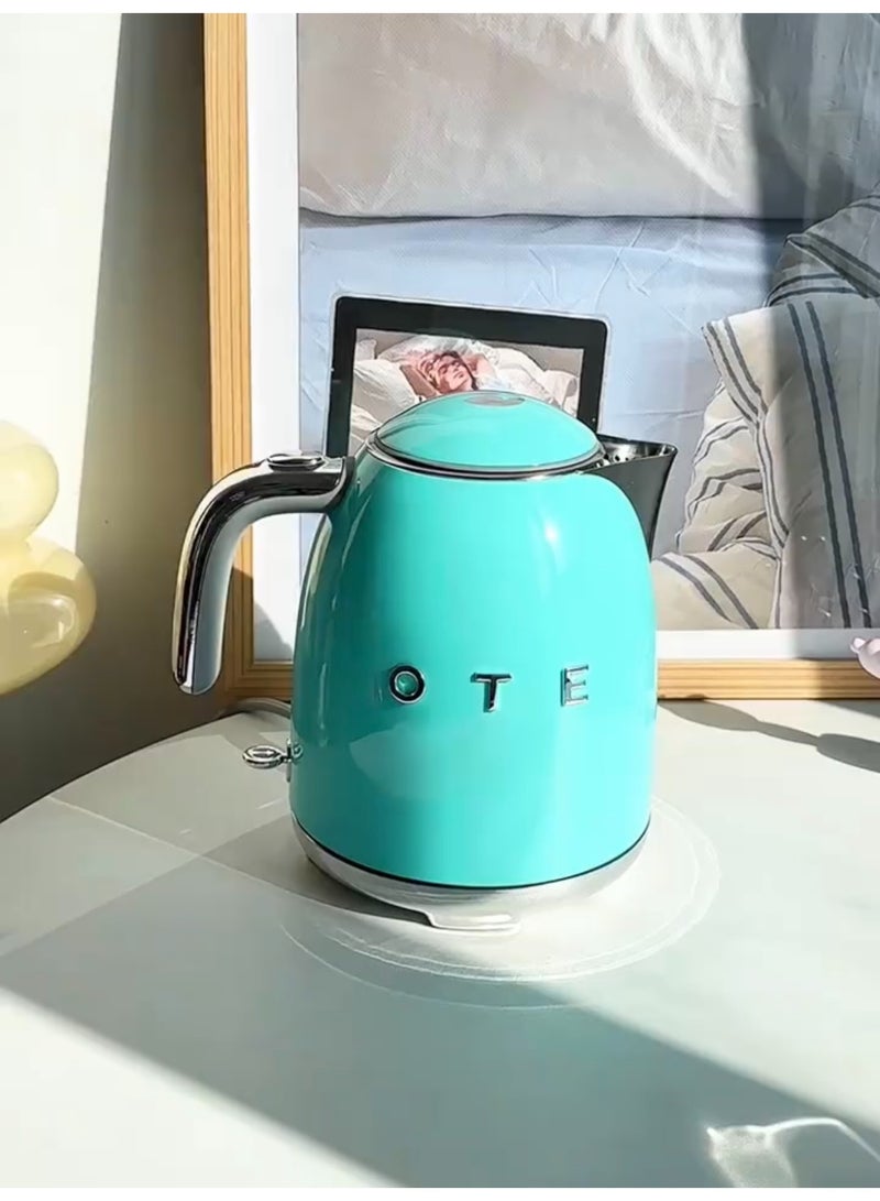 OTE 800ml Retro Electric Kettle, Medical Grade SUS316 Stainless Steel Inner Liner, Double-Layer Anti-Scald, Ergonomic Handle & Bionic Seagull Spout Mint green - Image 2