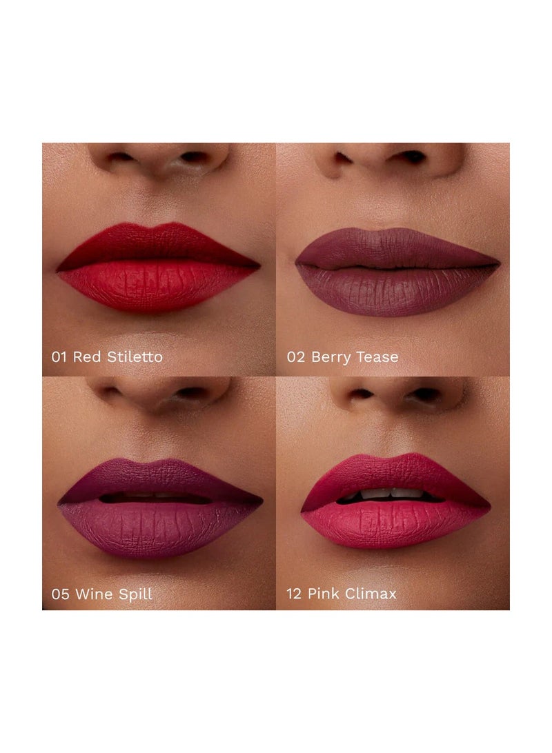 Pilgrim Mini Liquid Lipstick Pack of 4 Bold Mistress 4 ml - Image 3