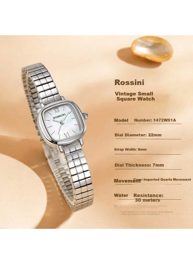 Rossini New Vintage Small Gold Watch Women's Light Luxury High-end Gold Simple Quartz Waterproof Watch M - Image 3