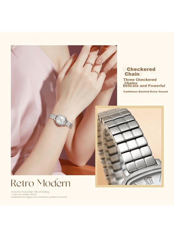 Rossini New Vintage Small Gold Watch Women's Light Luxury High-end Gold Simple Quartz Waterproof Watch M - Image 2