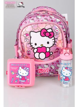 Hello Kitty New Season Licensed 's Sparkling World Special Collection Primary School Bag, Lunch Box and Tritan Water Bottle Set  - Image 2
