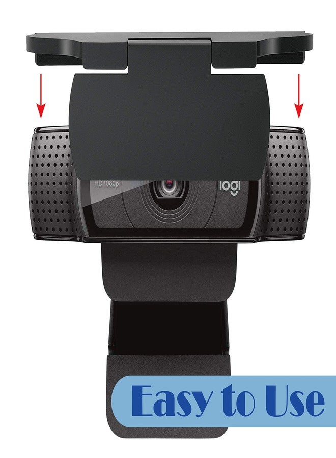 imluckies Webcam Cover for Logitech C920/ C920x/ C930e/ C922x/ C922 HD Pro Stream Webcam, Physical Anti-Peeping, Camera Privacy Shutter Cover Protect Lens and Security, Black - Image 3