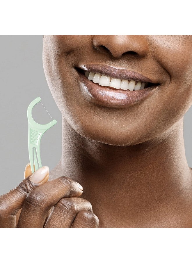 Plackers Micro Mint Dental Floss Picks Made With Super Tuffloss® Protected Fold Away Pick Easy To Use Cool Mint Green Individually Wrapped 500 Count - Image 3