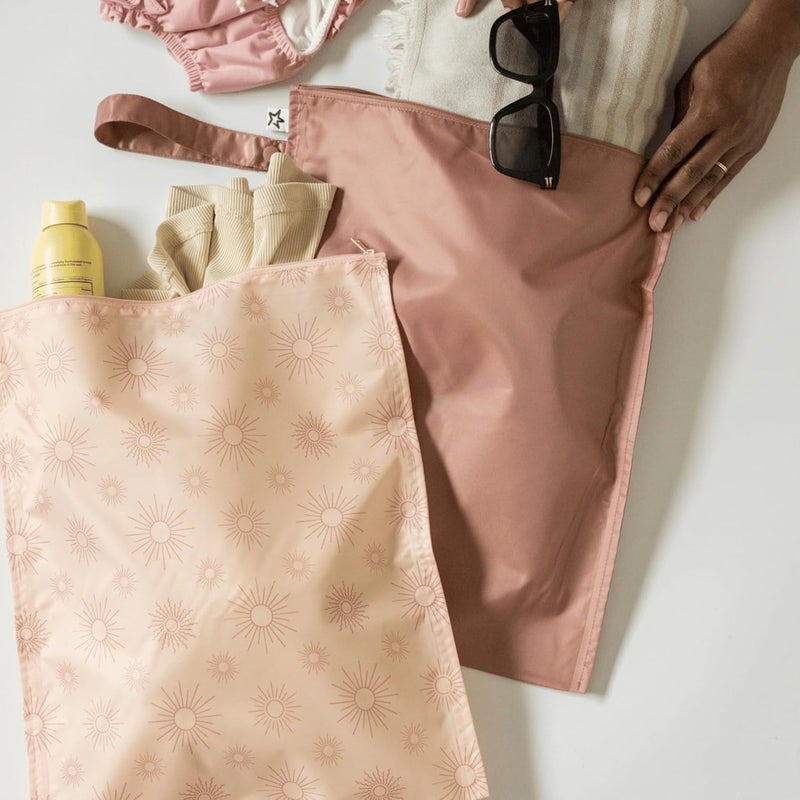 Tiny Twinkle Mess Proof Wet Bags | 2-Pack Reusable Waterproof Wet Bags for Swimsuits | Baby Clothes | Travel & Diaper Bag (Shine) - Image 5