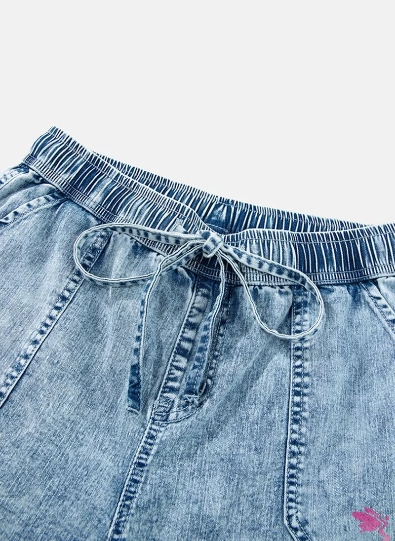 يونيكي Blue Plain Casual Trouser