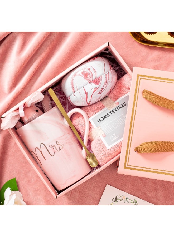 GuRiver Birthday Gift for Girls Woman,Gifts Set for Ladies and Girls Gift Basket for Mother's Day & Eid Gift Basket for Girls,Sister,Mom,Wife,Girlfriend and Friends ,Pink Luxury Gift Box for Mother , Women's Gift Set for Ramadan - Image 1