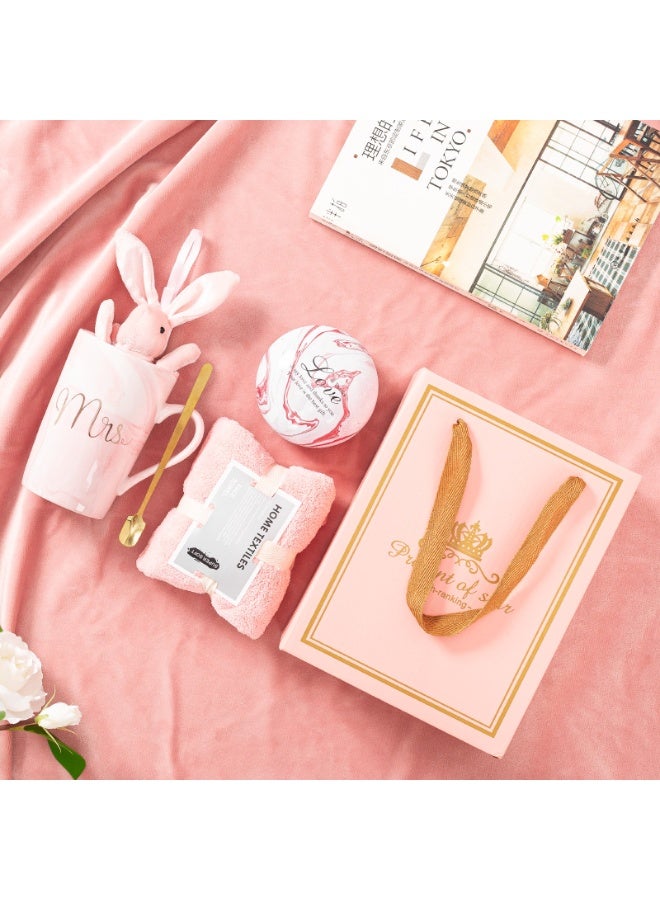 GuRiver Birthday Gift for Girls Woman,Gifts Set for Ladies and Girls Gift Basket for Mother's Day & Eid Gift Basket for Girls,Sister,Mom,Wife,Girlfriend and Friends ,Pink Luxury Gift Box for Mother , Women's Gift Set for Ramadan - Image 2