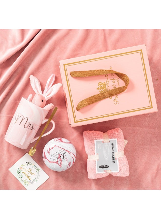 GuRiver Birthday Gift for Girls Woman,Gifts Set for Ladies and Girls Gift Basket for Mother's Day & Eid Gift Basket for Girls,Sister,Mom,Wife,Girlfriend and Friends ,Pink Luxury Gift Box for Mother , Women's Gift Set for Ramadan - Image 3