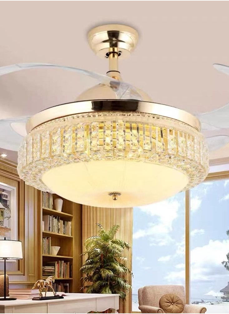 MODI MODI 42 inch Ceiling Fan with LED Light Kit Remote Control Modern Blade Noiseless copper Motor Dimming and Color Temperature Adjustment 3-speed tricolor adjustable 