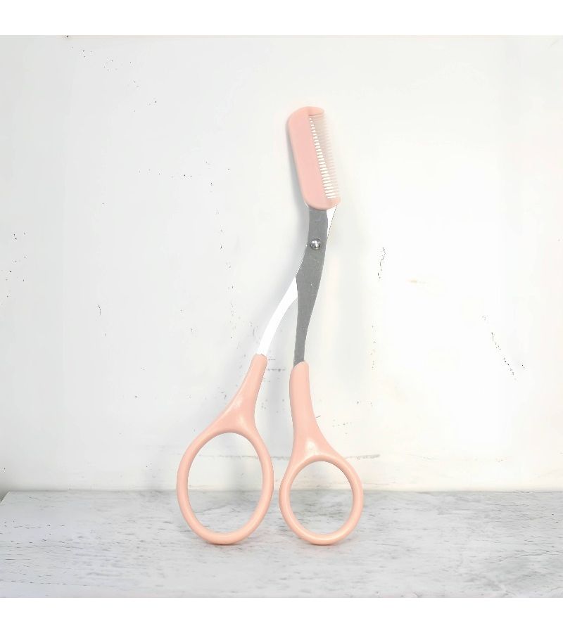 2 Pieces Premium Quality Eyebrow Trimmer Scissors Set With Small Eyebrow Comb And Protective Case Safe Anti Scratch Grooming Tool For Beginners - Image 5