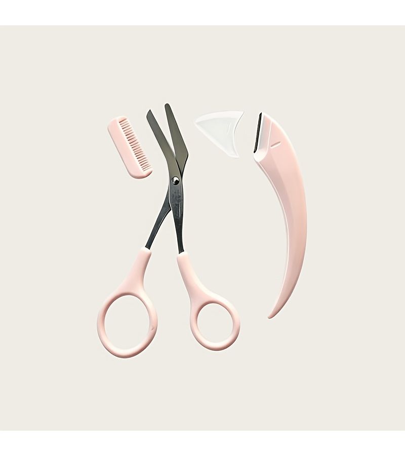2 Pieces Premium Quality Eyebrow Trimmer Scissors Set With Small Eyebrow Comb And Protective Case Safe Anti Scratch Grooming Tool For Beginners - Image 4