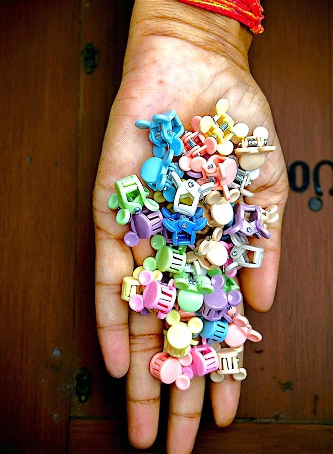 Freebies Mini Hair Clutcher Set of 30 | Stylish Rabbit Mickey Tiny Hair Clips Daily Use - Image 1