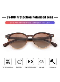 FEISEDY Retro Round Polarized Sunglasses Women Men Trending Shades Fashion Circle Sun Glasses B2808  - Image 5