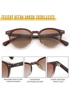 FEISEDY Retro Round Polarized Sunglasses Women Men Trending Shades Fashion Circle Sun Glasses B2808  - Image 4