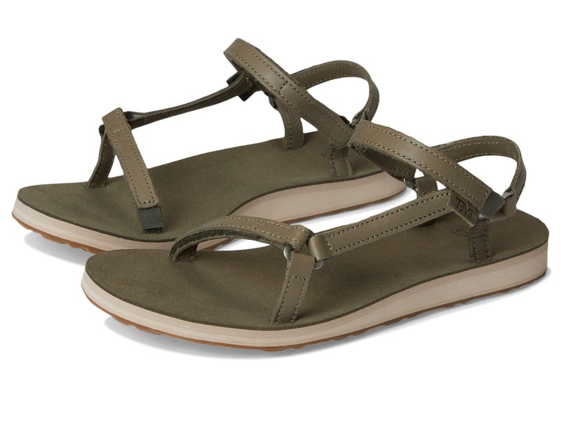 Teva Women's Original Universal Slim Lea Sport Sandal, Burnt Olive, 7 - Image 1